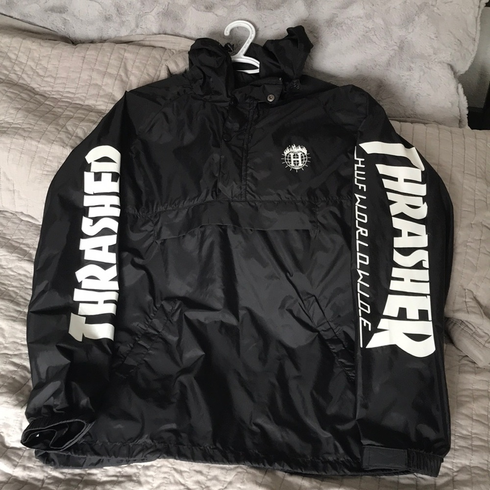 Thrasher Worldwide Windbreaker Size Large by Huff